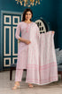 Elegant Soft Pink Pure Cotton Kurta Set with Dupatta