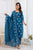 Elegant Teal Cotton Kurta Set with Dupatta