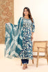 Midnight Blue Embroidered Anarkali Ensemble