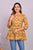 Women Printed Pure Cotton Flared Kurta  (Mustard)