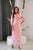 Rose Pink Embroidered Block Print Cotton Kurta Set