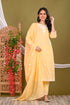 Afreen Soft Lemon Solid Kurta Set