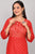 Women Printed Viscose Rayon A-line Kurta  (Red)
