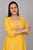 Women Embroidered Pure Cotton Anarkali Kurta (Yellow)